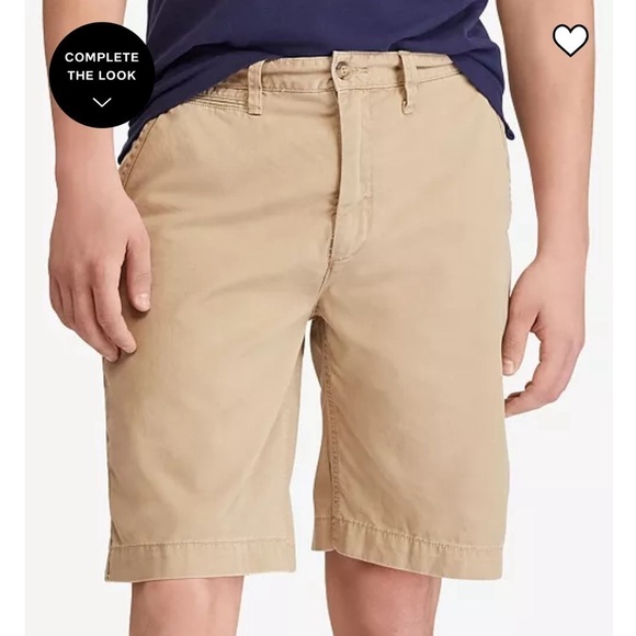 POLO Ralph Lauren Men's Relaxed Fit Twill 10" or 9.1/2” Shorts size 38 khaki - Picture 2 of 11